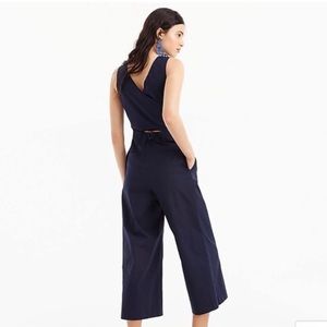 J. Crew Pants - J.Crew Wrap-Tie Navy Jumpsuit in Stretch Poplin J. Crew Pants - J.Crew Wrap-Tie Navy Jumpsuit in Stretch Poplin